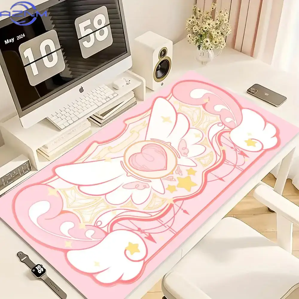 Pc Gaming Pink - وسادة فأرة كبيرة بنمط ساحر وردي