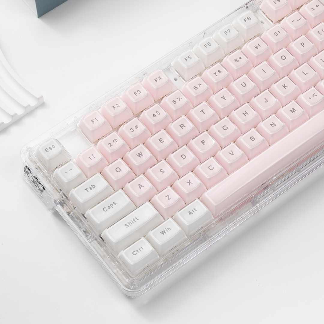 أغطية مفاتيح شفافة كريستالية ب - مراجعة Pc Gaming Pink وسعره