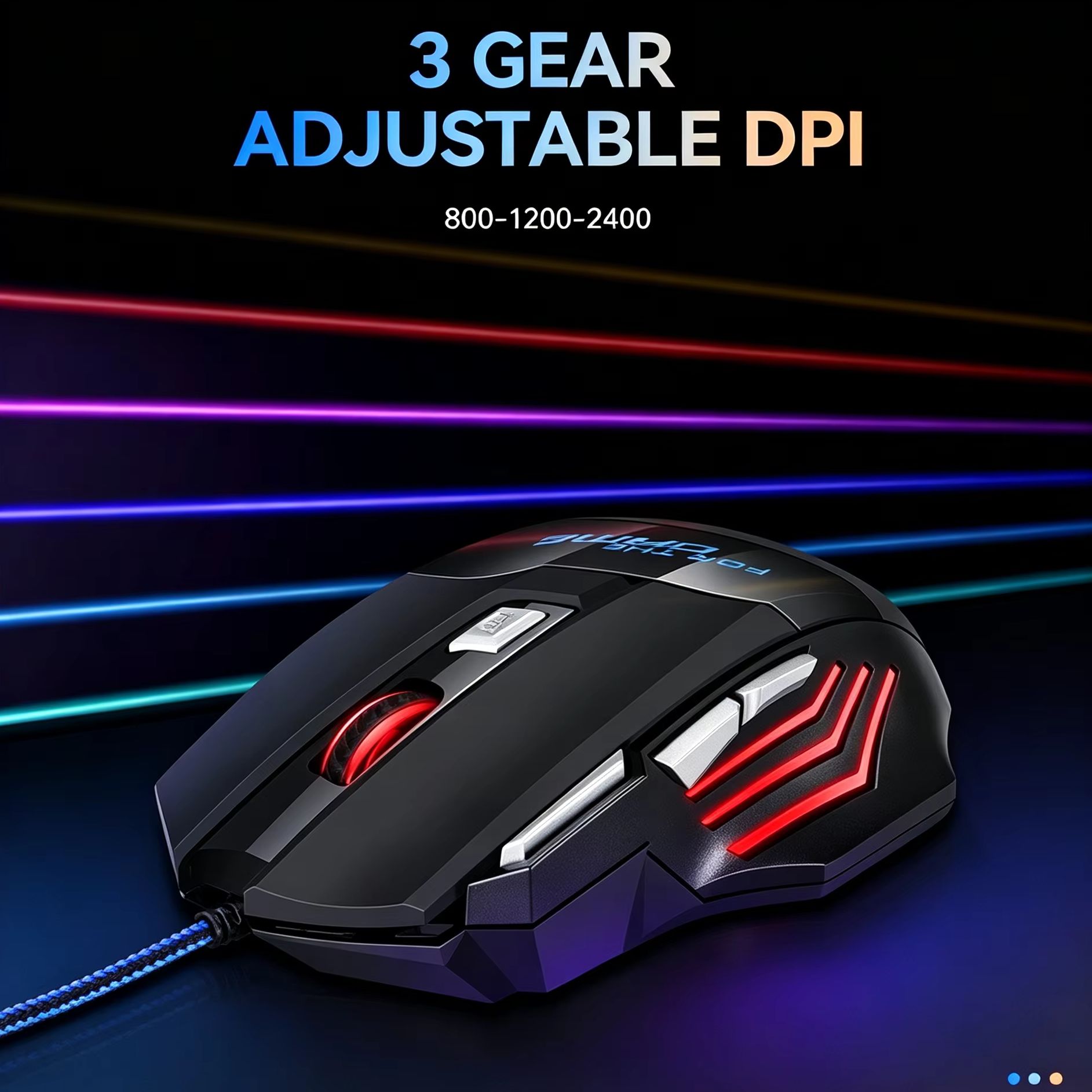 ماوس ألعاب سلكي بإضاءة خلفية R - مراجعة Pc Gaming Lounge وسعره